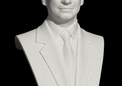 Maurizio Toffoletti. Portrait Sarkozy. Marbre blanc de Carrare